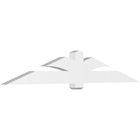 Ekena Millwork Redmond Architectural Grade PVC Gable Bracket, 96"W x 16"H x 4"D x 6"F, 4/12 Pitch GBP096X16X0406RED00